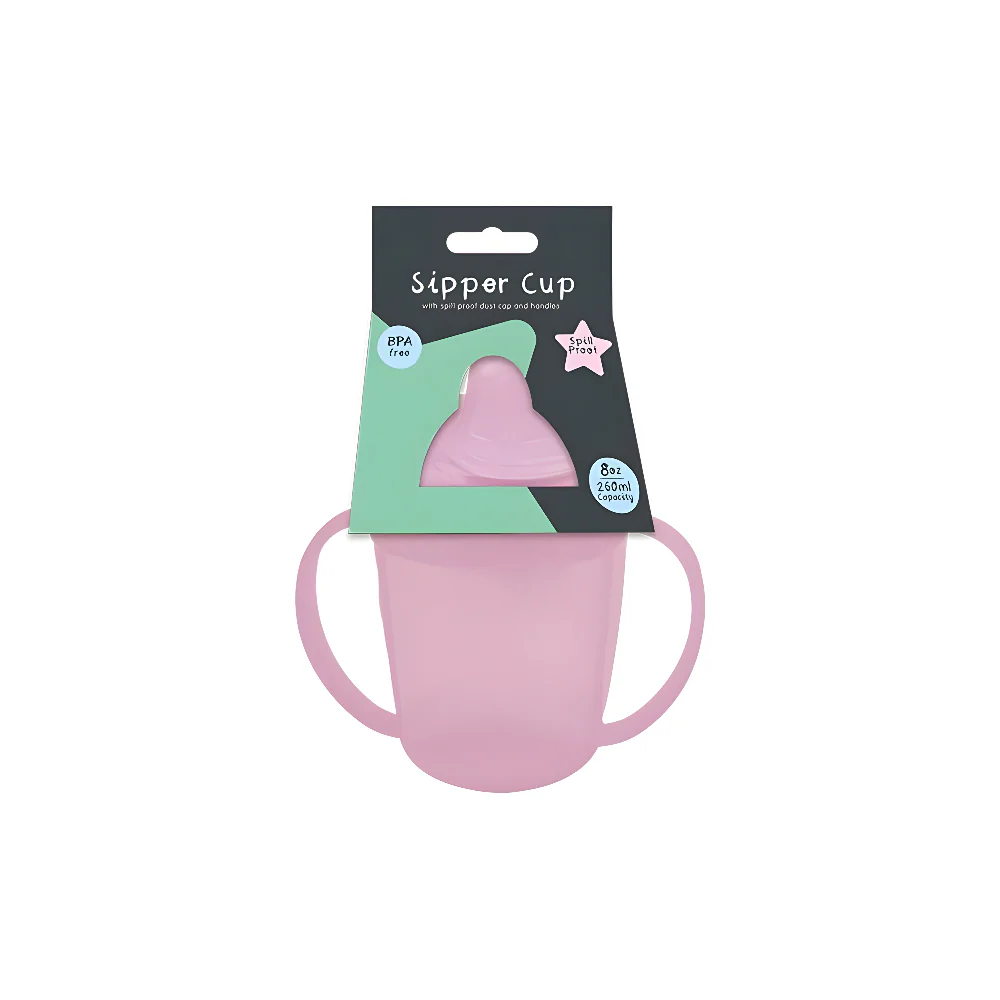 Sipper Cup with Twin Handles and Dust Cover Toddler Cup | 260 ml, Spill-Proof - Image 2