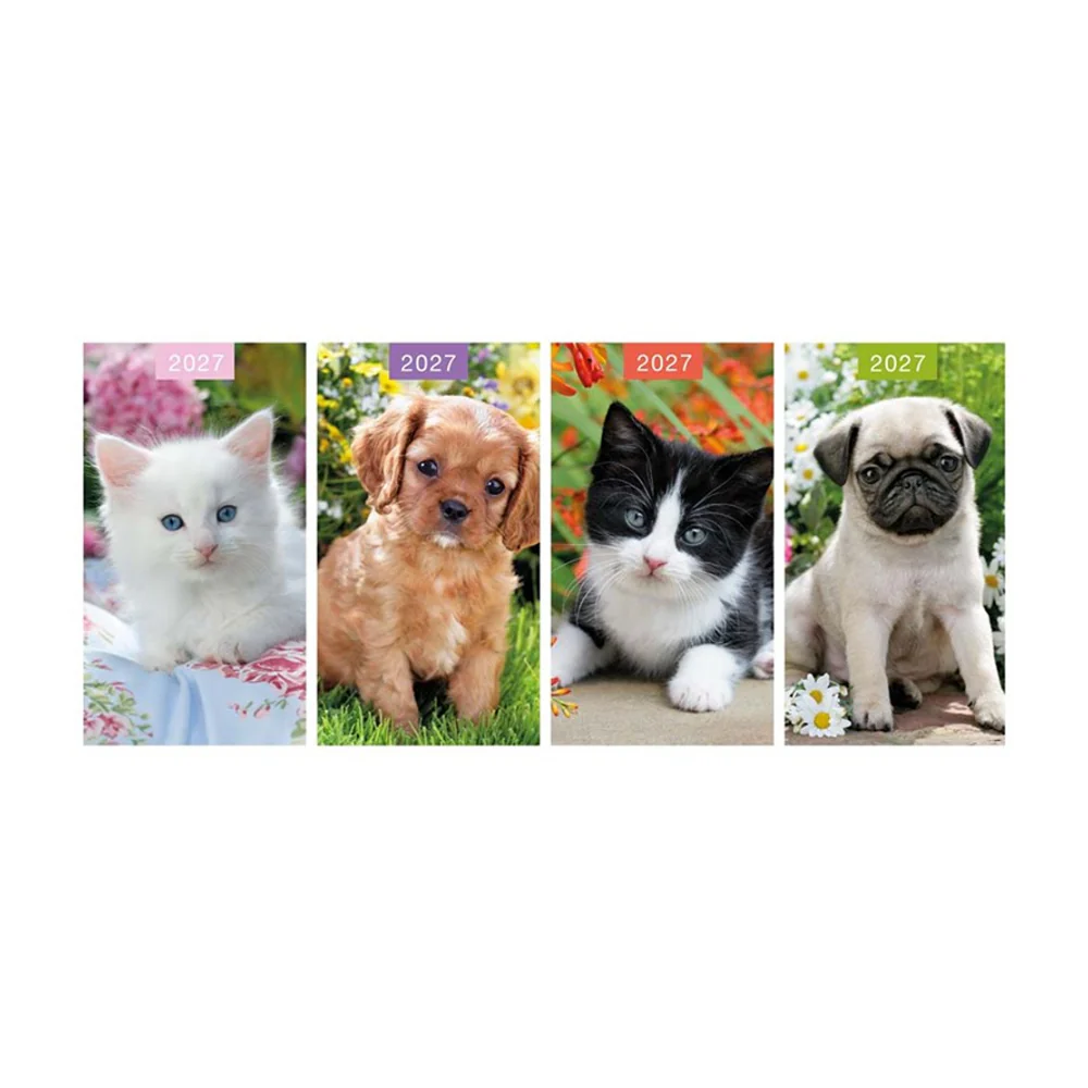 Slim Kitten and Puppy Diary | 2027, Assorted Designs, Vertical Format