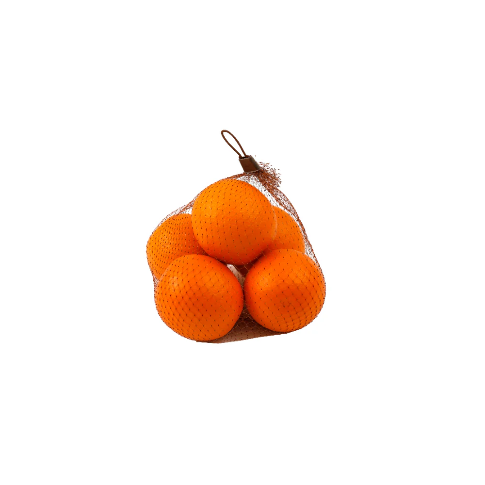 Small Orange Fruit Print Decorative Deco Bag | 15.5 x 13.5cm