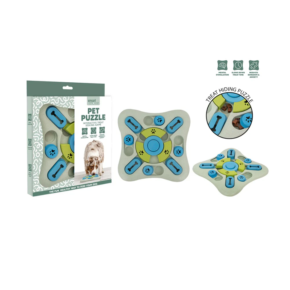 Smart Choice Interactive Dog Treat Puzzle Toy | Sliding, Rotating Pieces