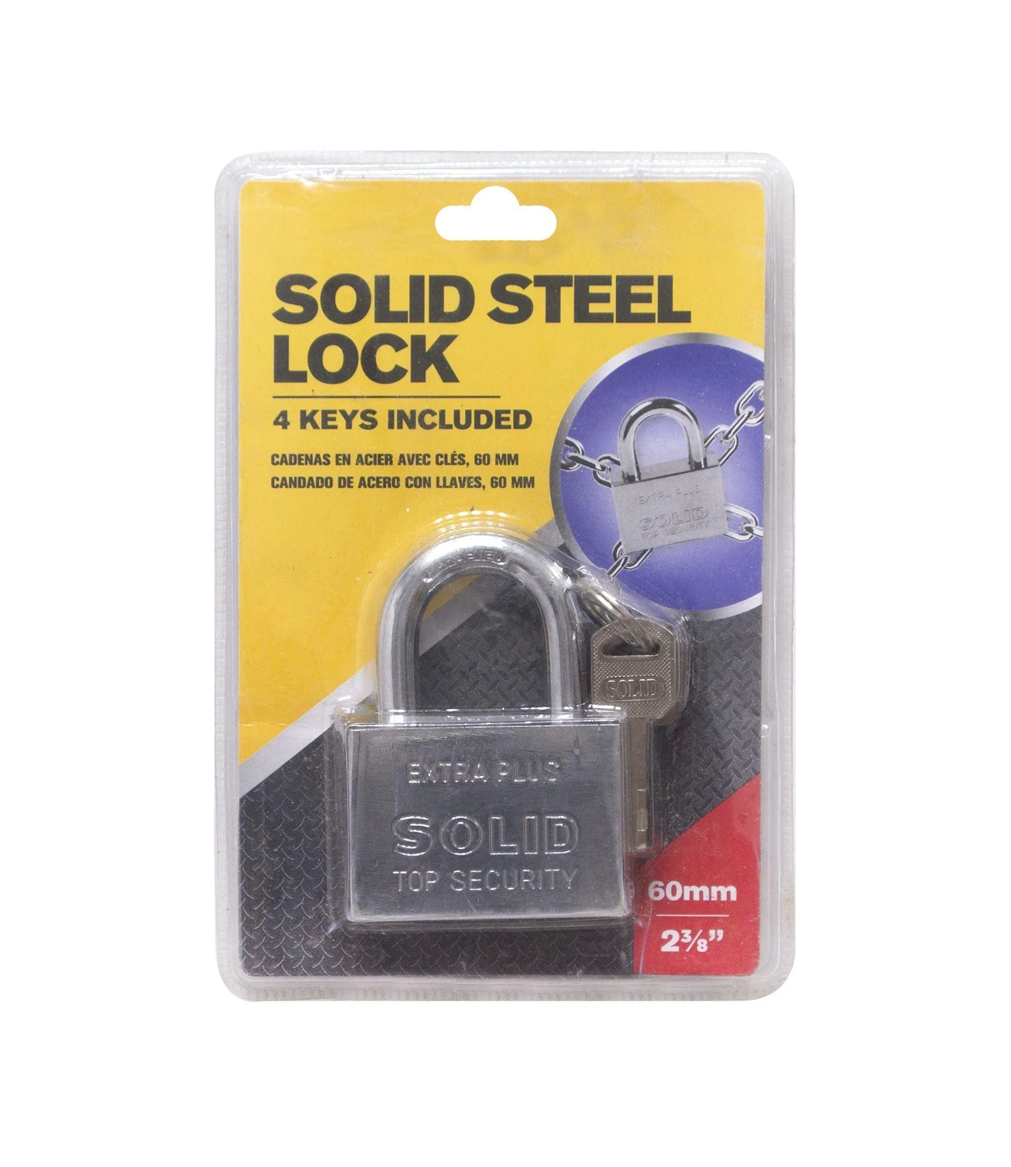Solid Steel Padlock | 60 mm | Strong & Durable