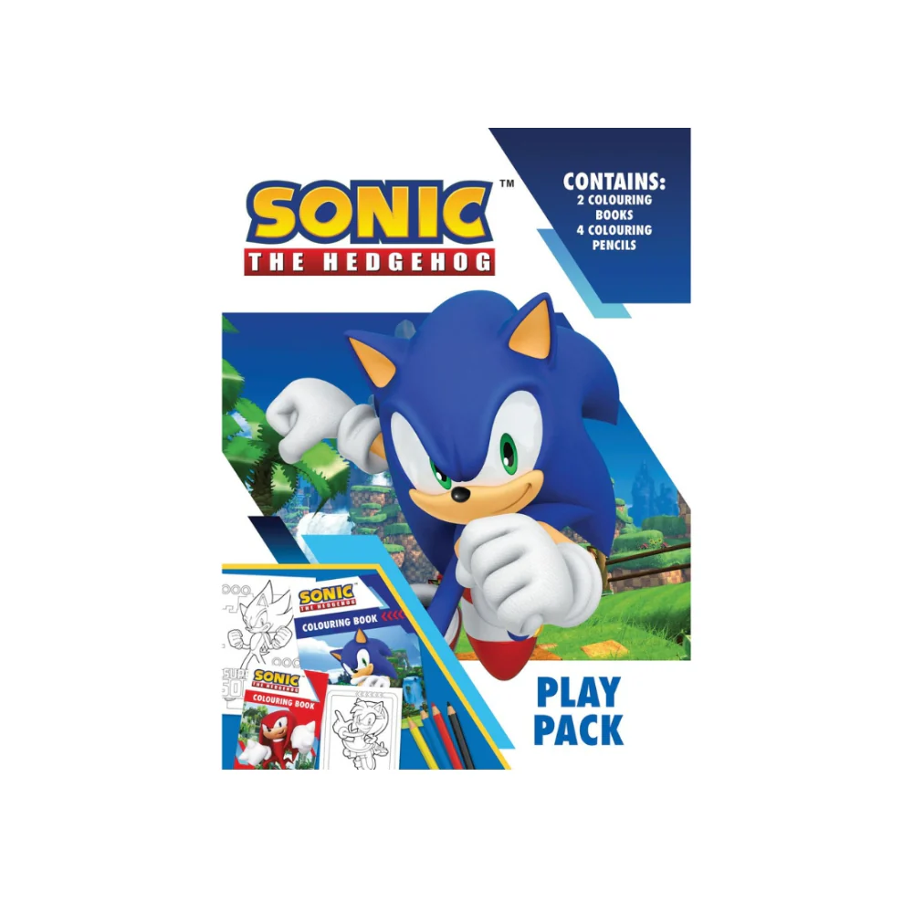 Sonic The Hedgehog Colouring Play Pack | 2 Books, 4 Pencils
