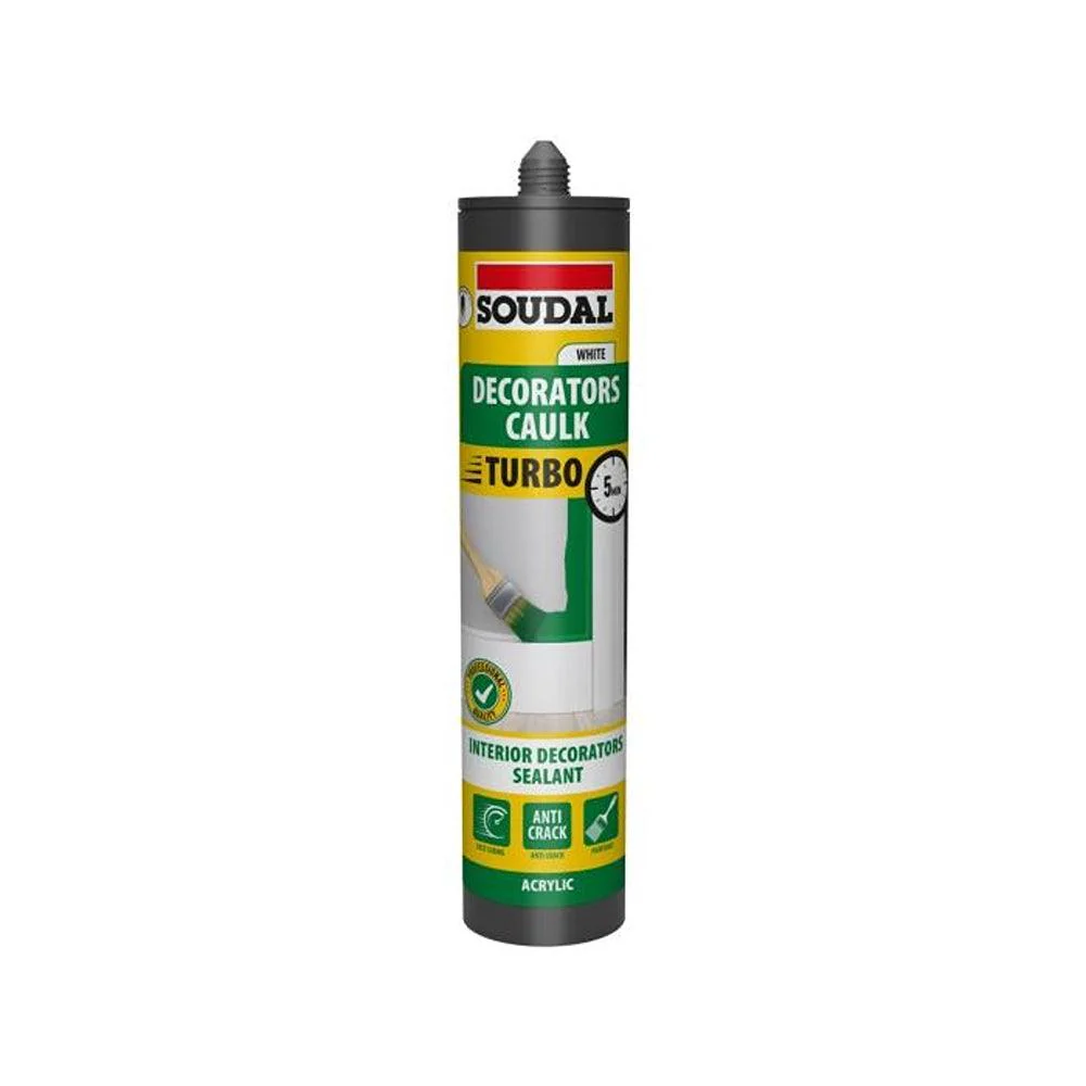 Soudal Turbo Decorators White Caulk | 290ml