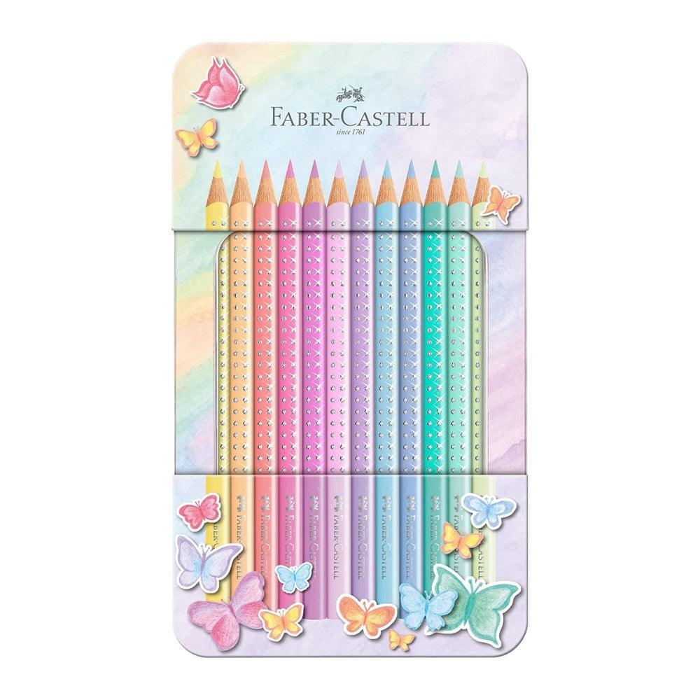 Faber Sparkle Pencils Tin of 12 Pastel Colours