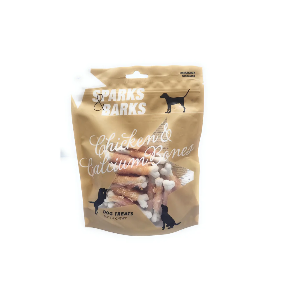 Sparks & Barks Chicken Calcium Bone Dog Treats | 300g, Resealable Pouch