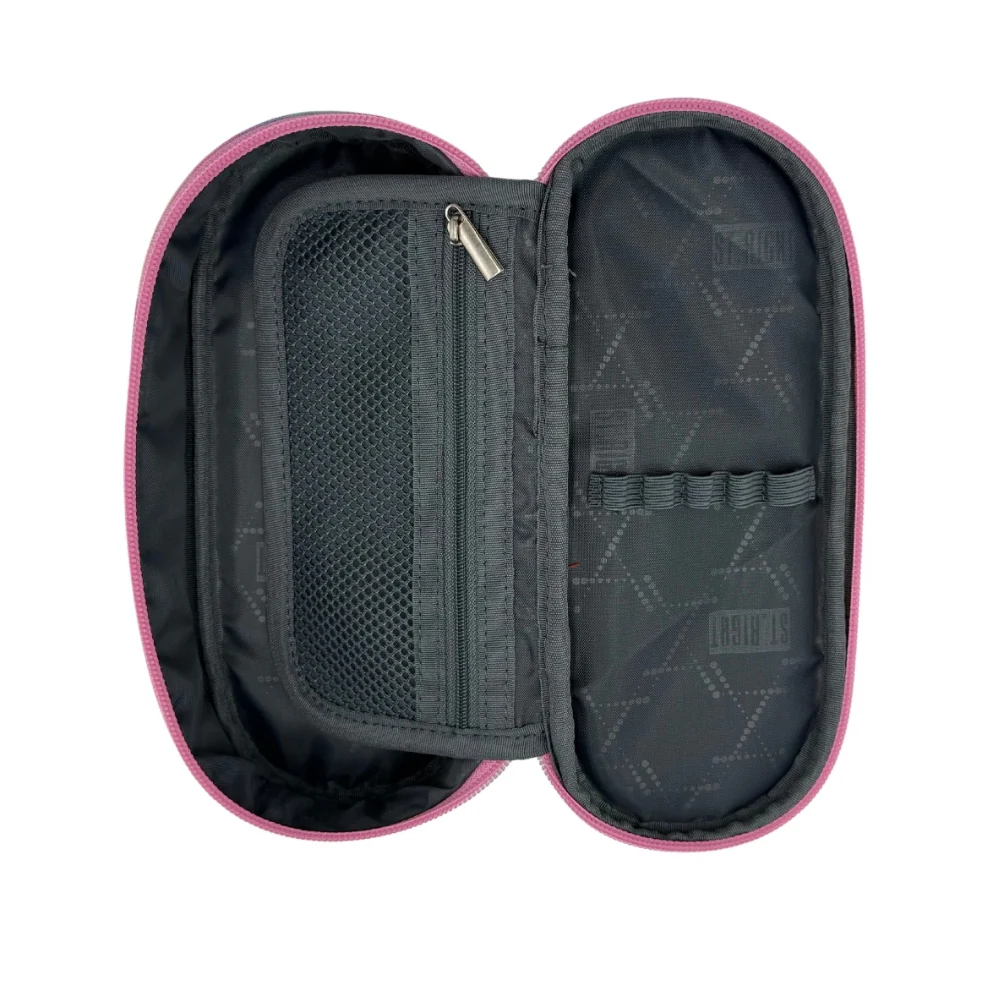 St. Right Pastel Pixels Pencil Case | Durable Fabric, Double Zipper Closure - Image 3