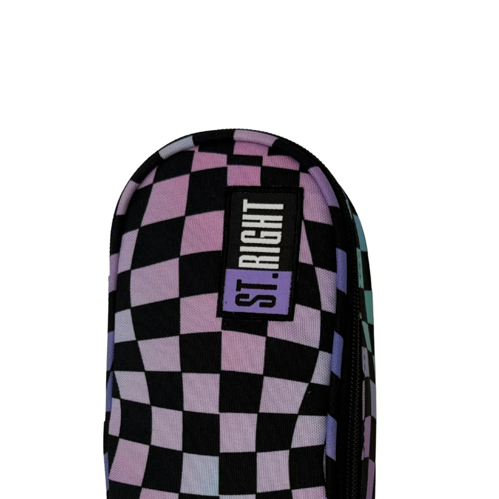 St. Right Wavy Chessboard Pencil Case | High-Quality Material and Dual Zipper - Image 2