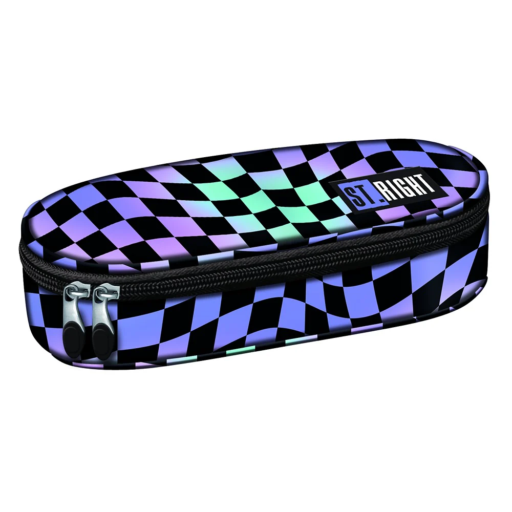 St. Right Wavy Chessboard Pencil Case | High-Quality Material and Dual Zipper - Image 5