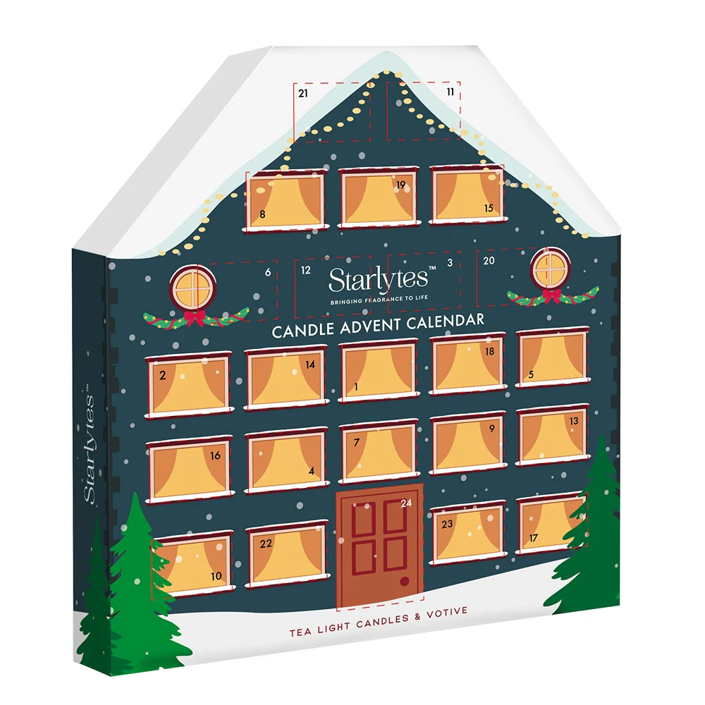 Starlytes Christmas Advent Calendar | 24 Fragrant Candles 90g