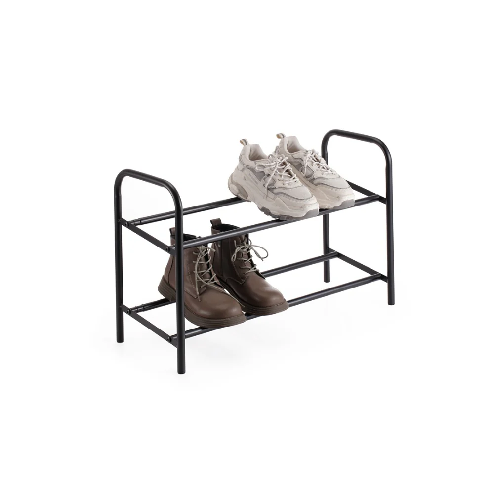 StoreUp 2 Tier Extendable Shoe Storage Rack | Black, Space-Saving - Image 4