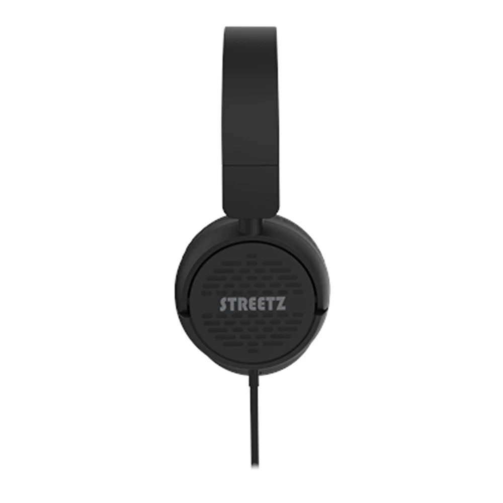 Streetz Black USB-C On-Ear Headphones | Foldable, Adjustable Headband - Image 2
