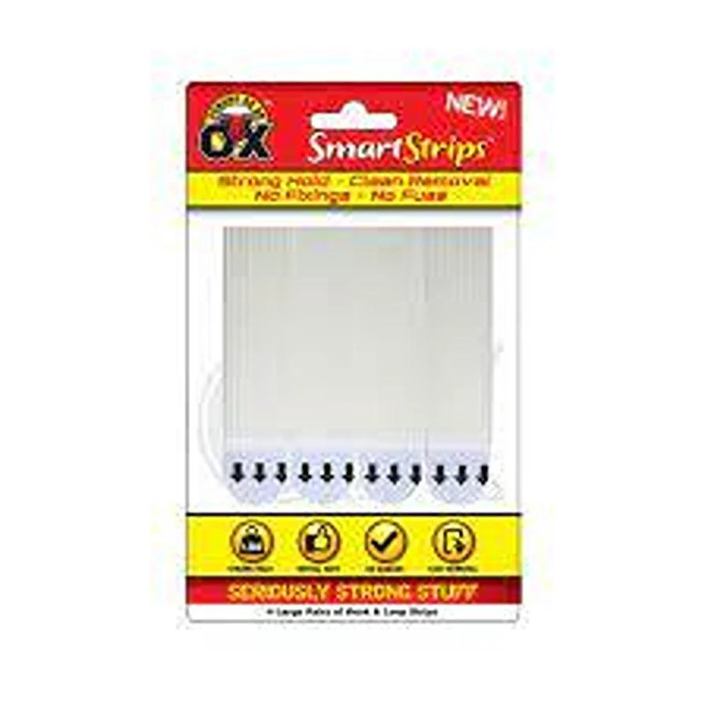 Strong as an Ox Removable White Velcro Hook & Loop Strips - Image 3