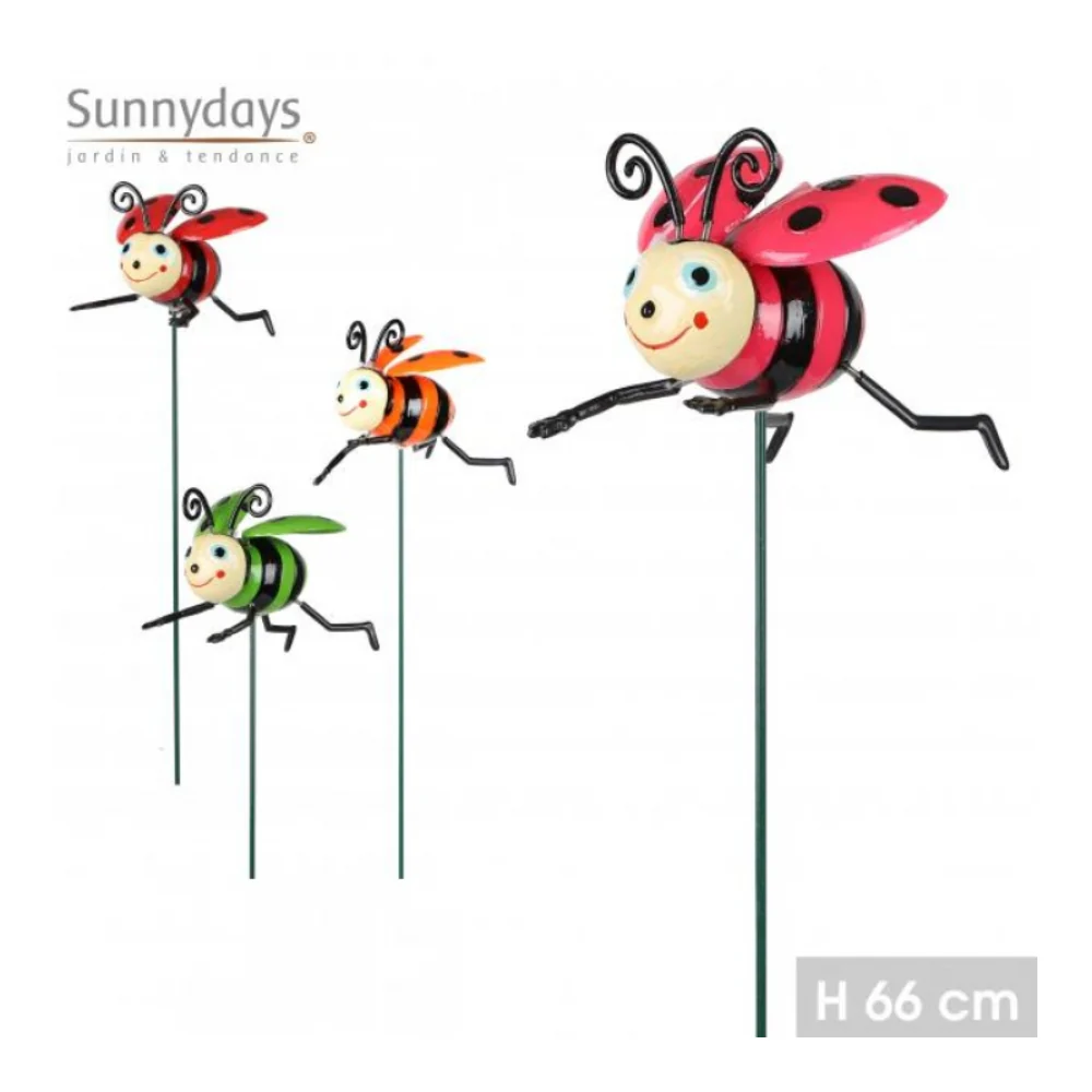 Sunnydays Assorted Insect Garden Stake Decoration | 66cm, Assorted Colours