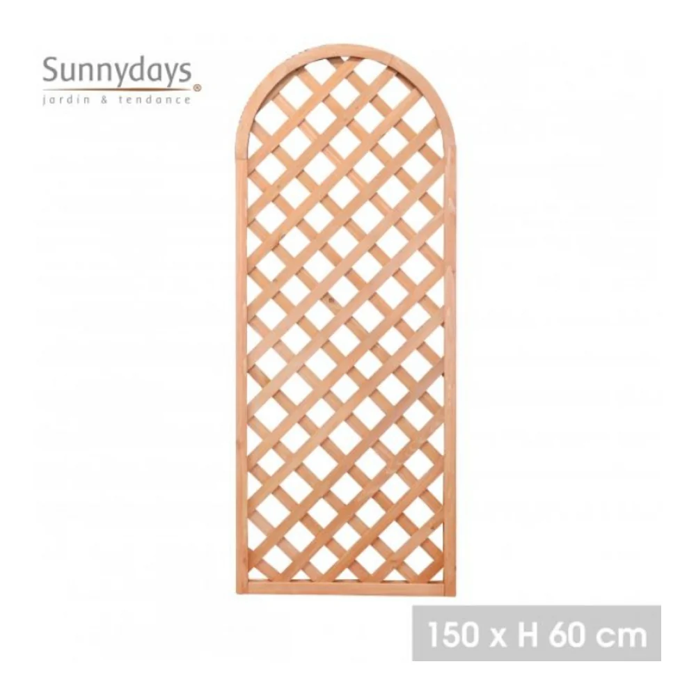 Sunnydays Curved Wooden Lattice Garden Trellis Panel | 150 x 60cm