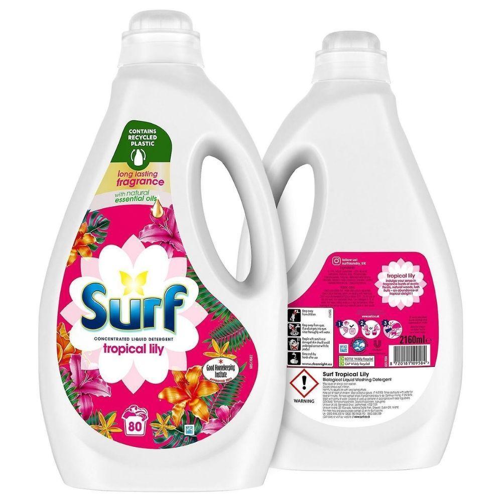 Surf Washing Liquid Detergent Tropical Lily | 80 Wash | 2.16L