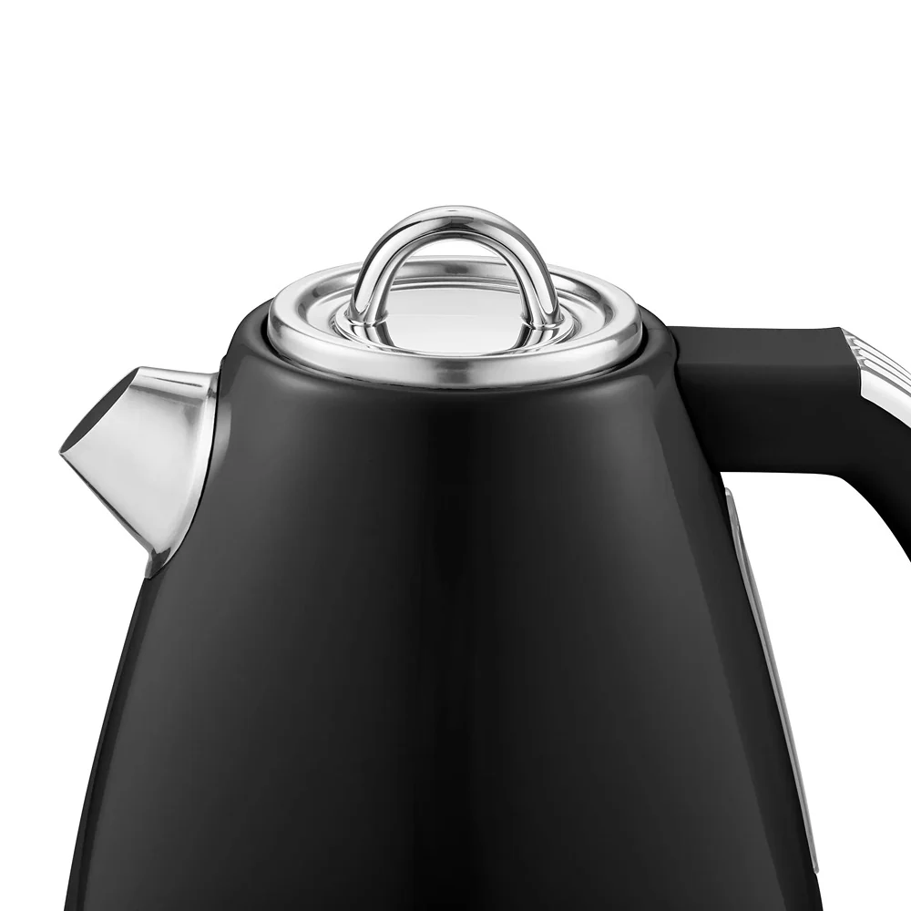 Swan Retro Electric Jug Kettle | 1.5L, Black, Cordless, Chrome Accents - Image 3