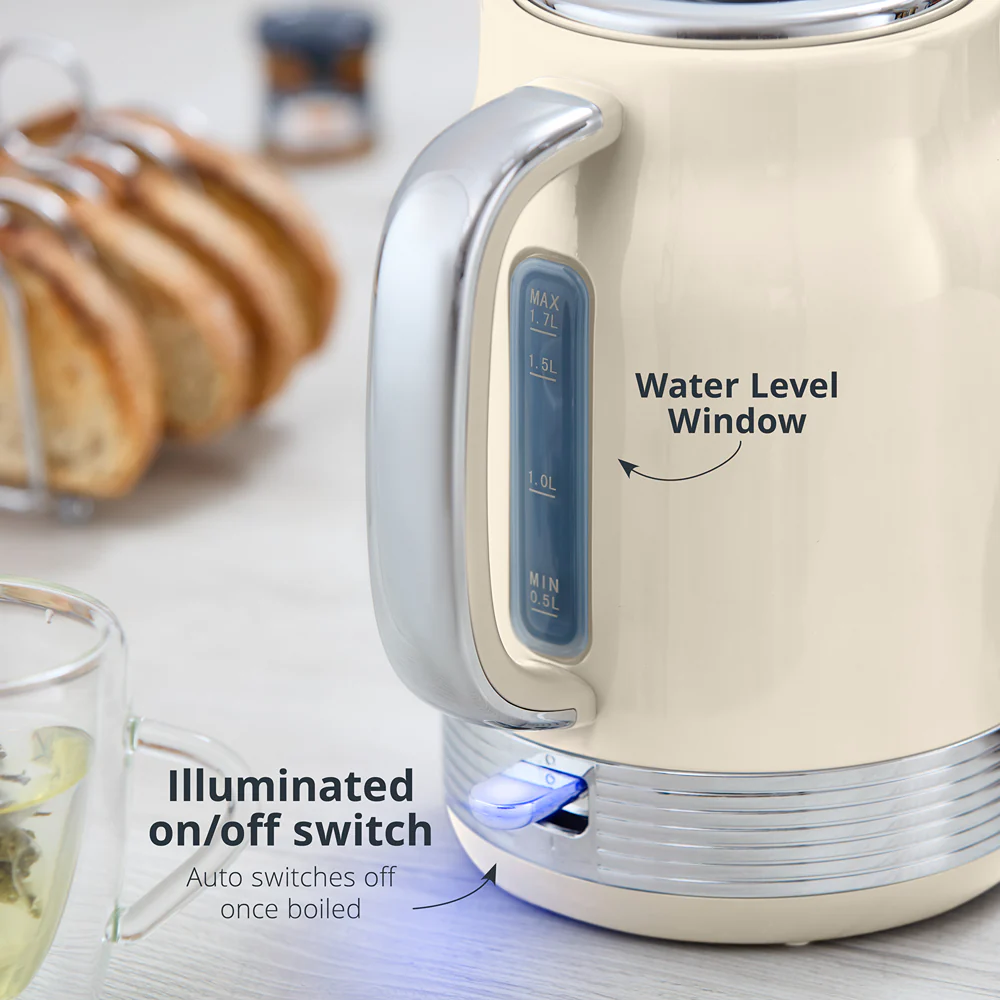 Swan Retro Revive Cream Jug Kettle | 1.7L, Illuminated Power Switch - Image 5