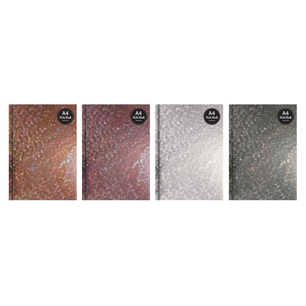 A4 Holographic Hardback Book | 60 Sheets