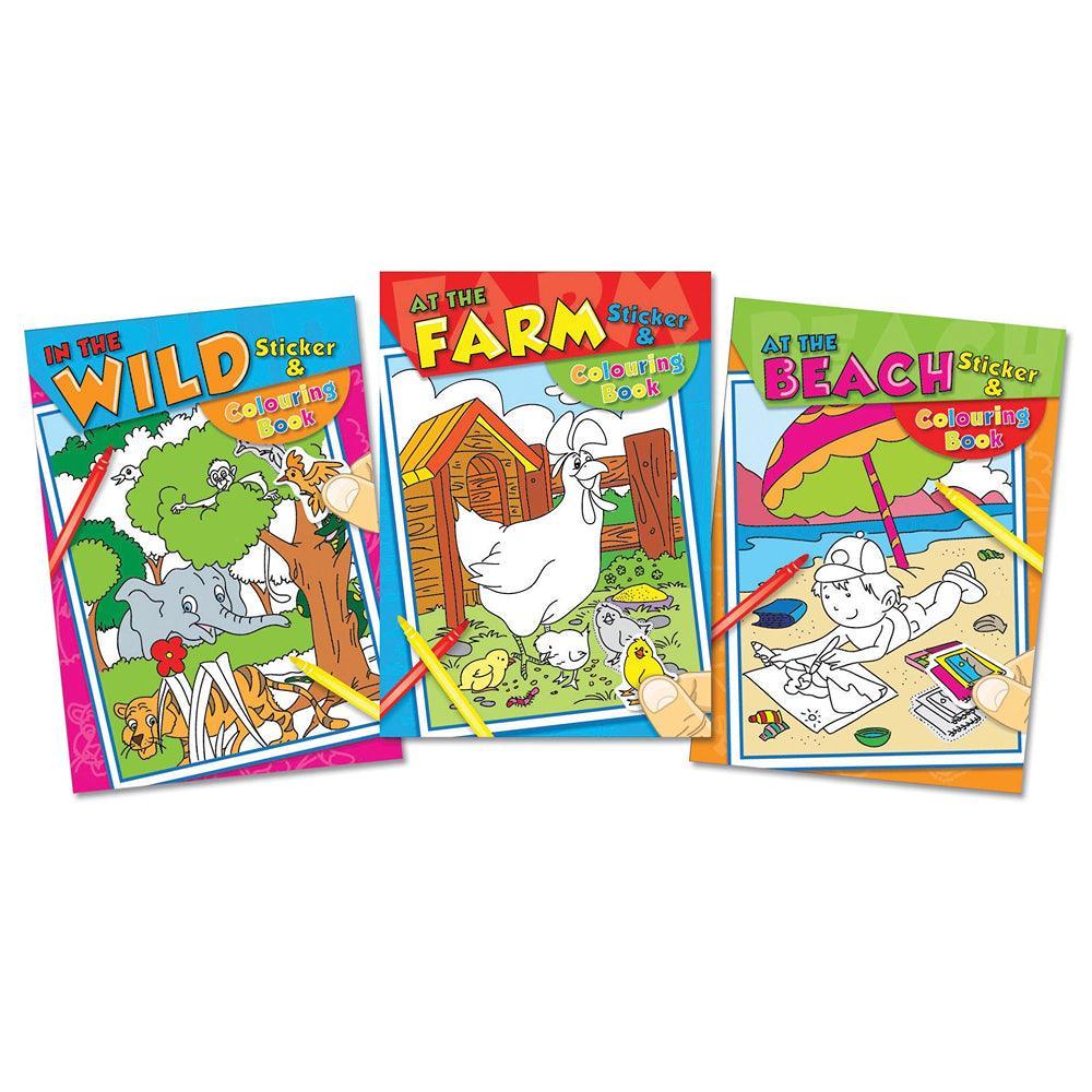Colouring & Sticker Book | 3 Assorted Designs
