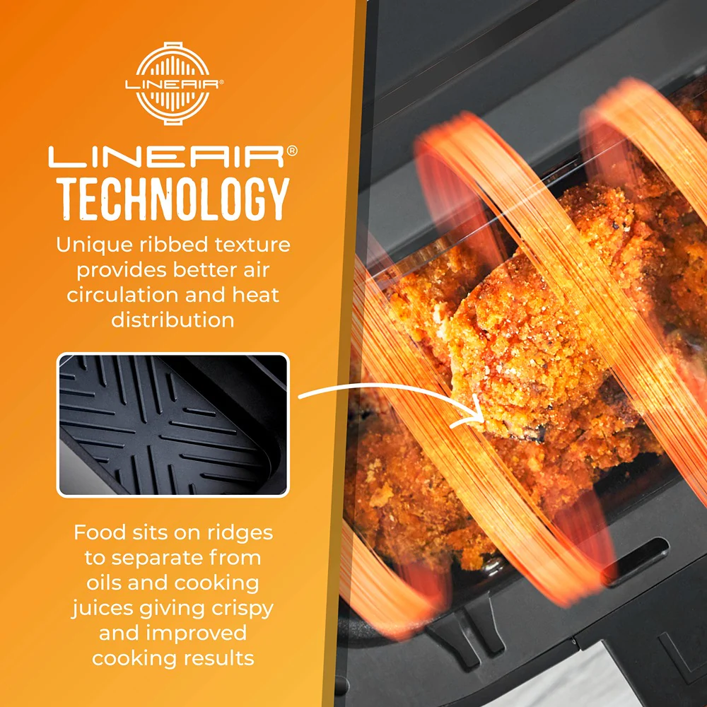 Tower Air Fryer Roasting Trays Pack of 2 | Matte Black, Ridged Base - Image 4