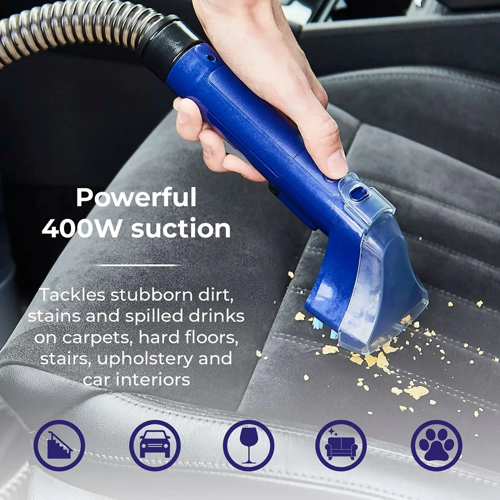 Tower Aqua Jet Plus Carpet and Upholstery Spot Cleaner | Dual Tank, Long Hose - Image 3