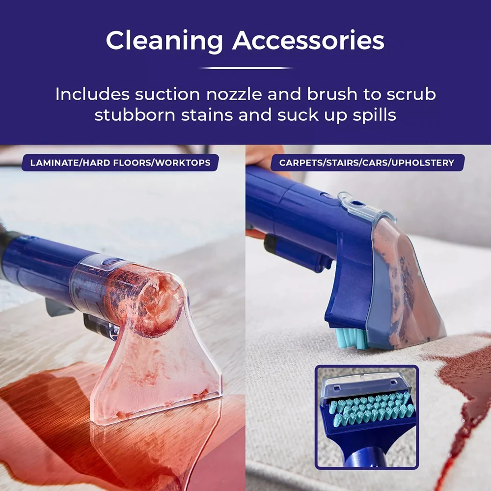 Tower Aqua Jet Plus Carpet and Upholstery Spot Cleaner | Dual Tank, Long Hose - Image 4