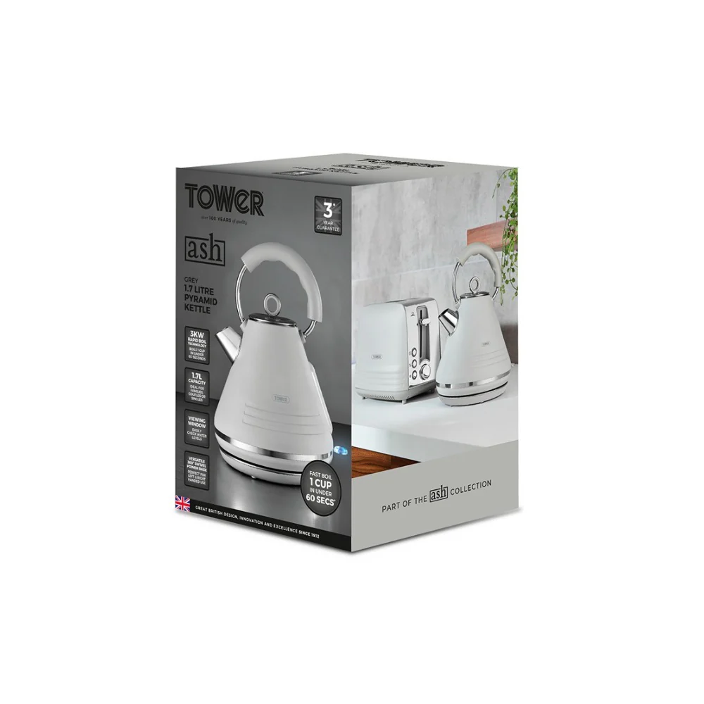 Tower Ash Grey Cone Kettle | Ergonomic Handle, Precision Spout - Image 10