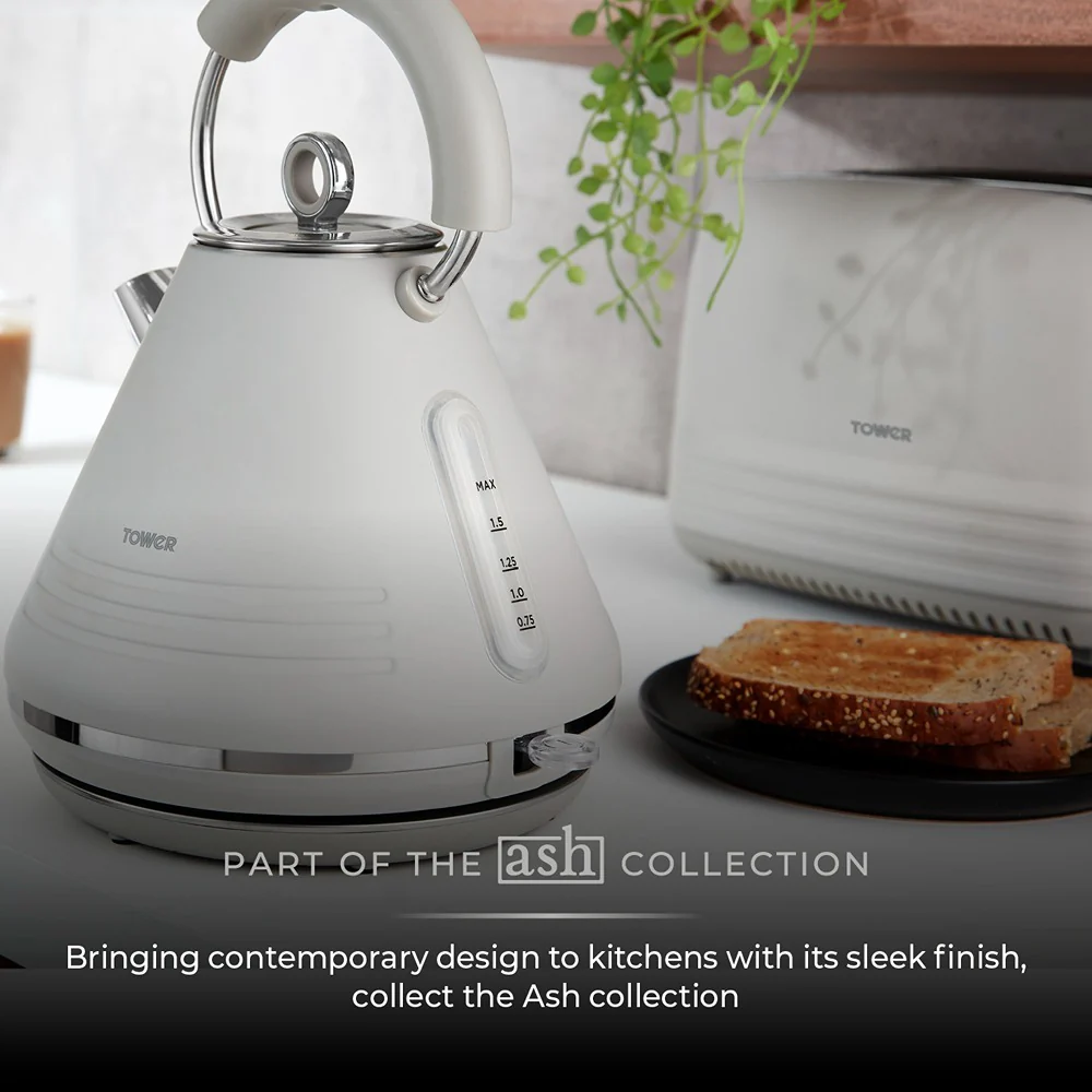 Tower Ash Grey Cone Kettle | Ergonomic Handle, Precision Spout - Image 8