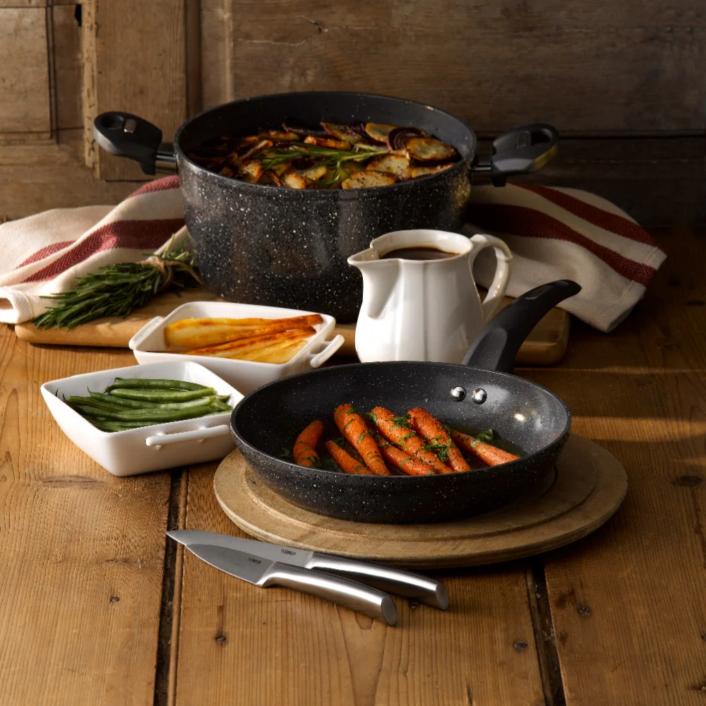 Tower Cerastone Non-Stick Frying Pan | 32cm, Speckled Stone-Effect - Image 5