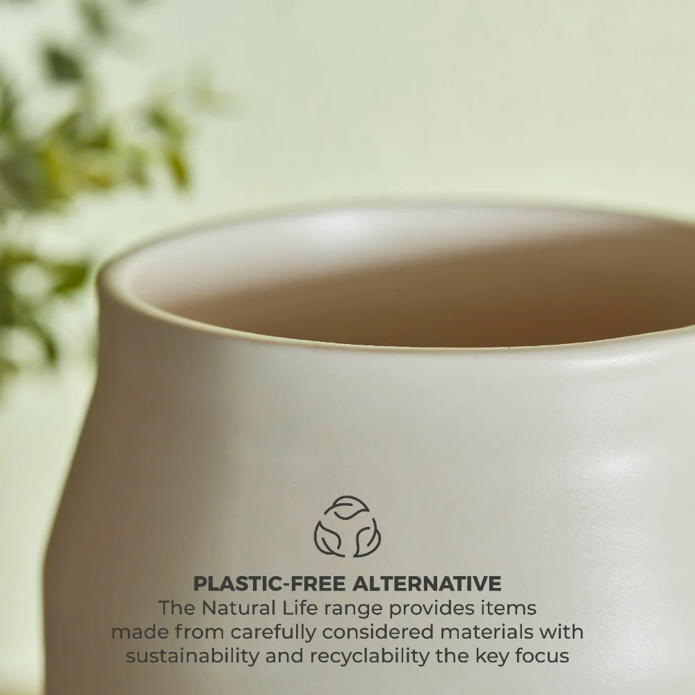 Tower Natural Life Ceramic Storage Jar | Matte White, H12.5cm - Image 5
