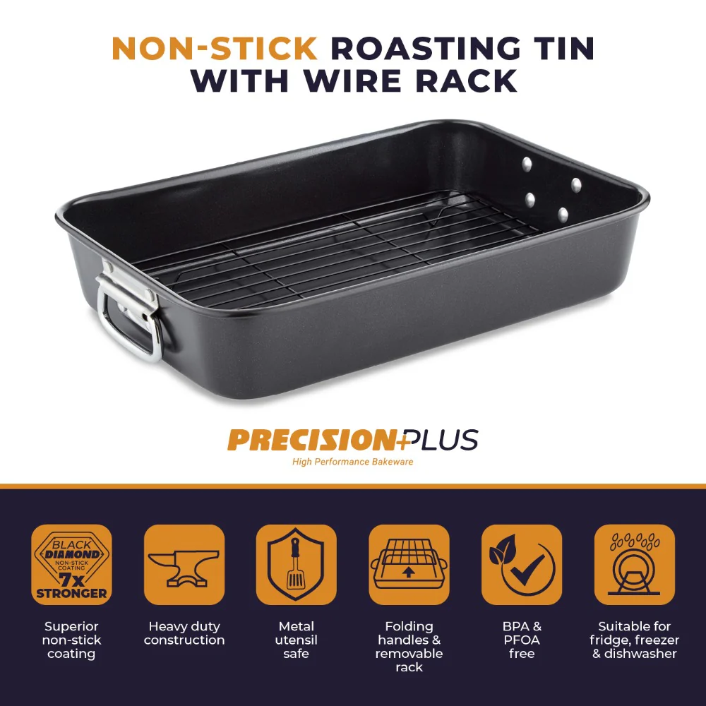 Tower Non-Stick Roasting Tray Roaster | Removable Raised Rack - Image 2