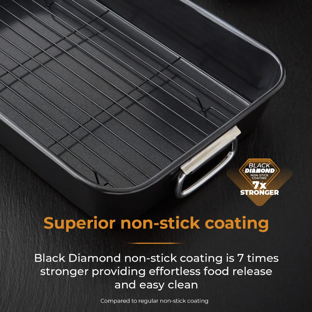 Tower Non-Stick Roasting Tray Roaster | Removable Raised Rack - Image 3