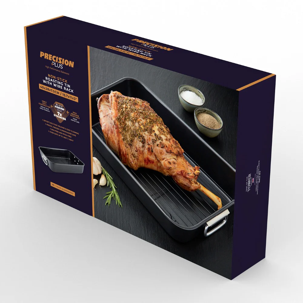 Tower Non-Stick Roasting Tray Roaster | Removable Raised Rack - Image 9