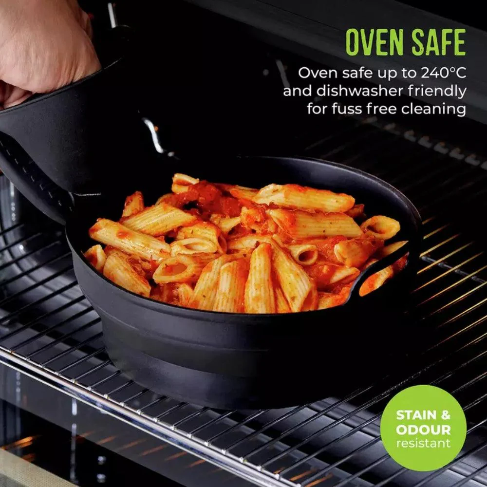 Tower Round Foldable Silicone Air Fryer Trays | 1.2L | Pack of 2 - Image 7