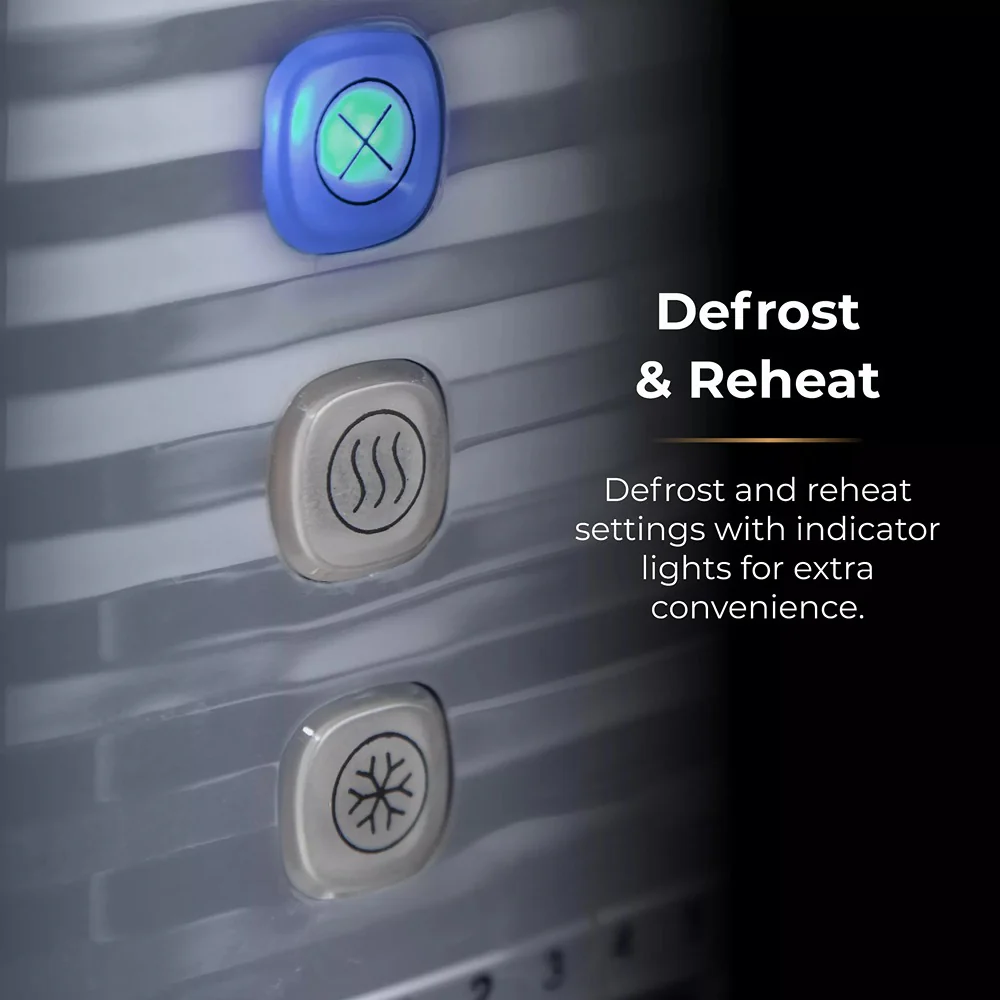 Tower Saturn Grey 2 Slice Toaster | Defrost, Reheat, Wide Slots - Image 4