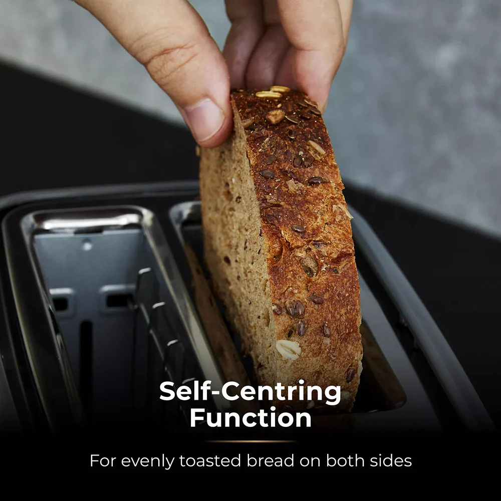 Tower Saturn Grey 2 Slice Toaster | Defrost, Reheat, Wide Slots - Image 6
