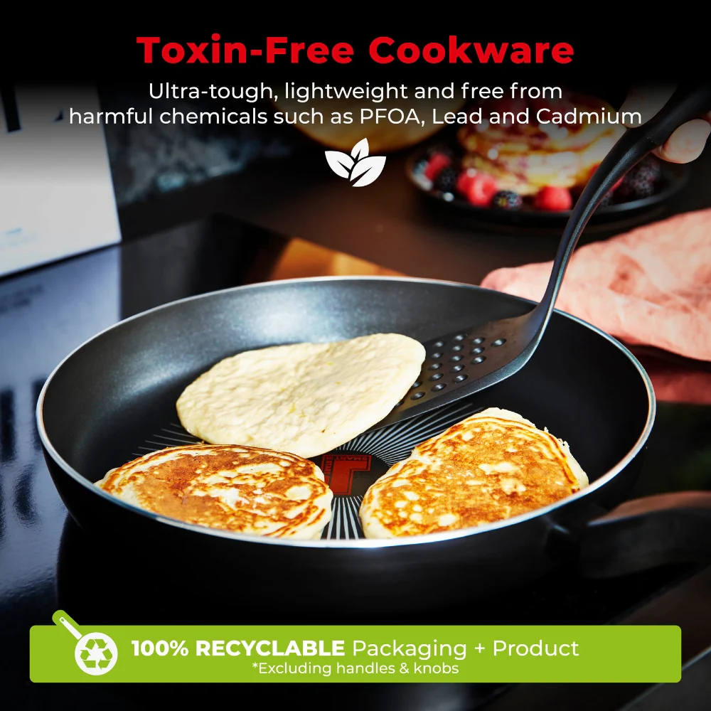 Tower Smart Start Gourmet 5 Piece Cookware Set | Matte Black Finish - Image 6