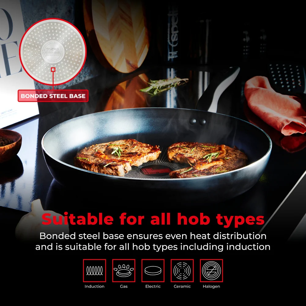 Tower Smart Start Gourmet 5 Piece Cookware Set | Matte Black Finish - Image 7