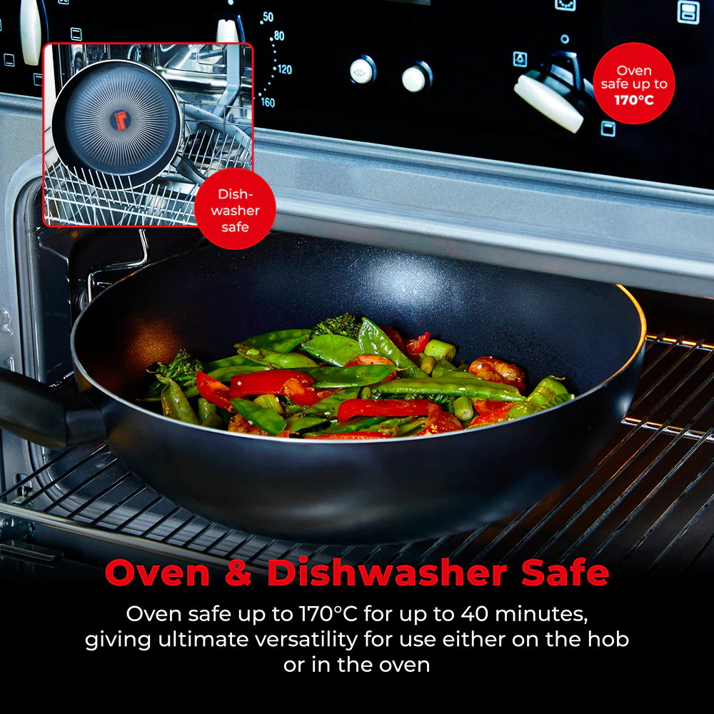 Tower Smart Start Nonstick 28cm Wok | Colour-Changing Heat Indicator - Image 8