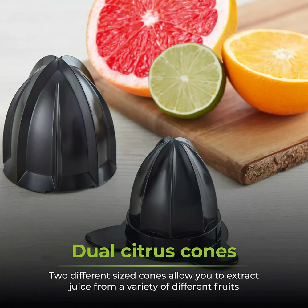 Tower Stainless Steel Electric Citrus Juicer | 100W, One-Touch Cone - Image 3