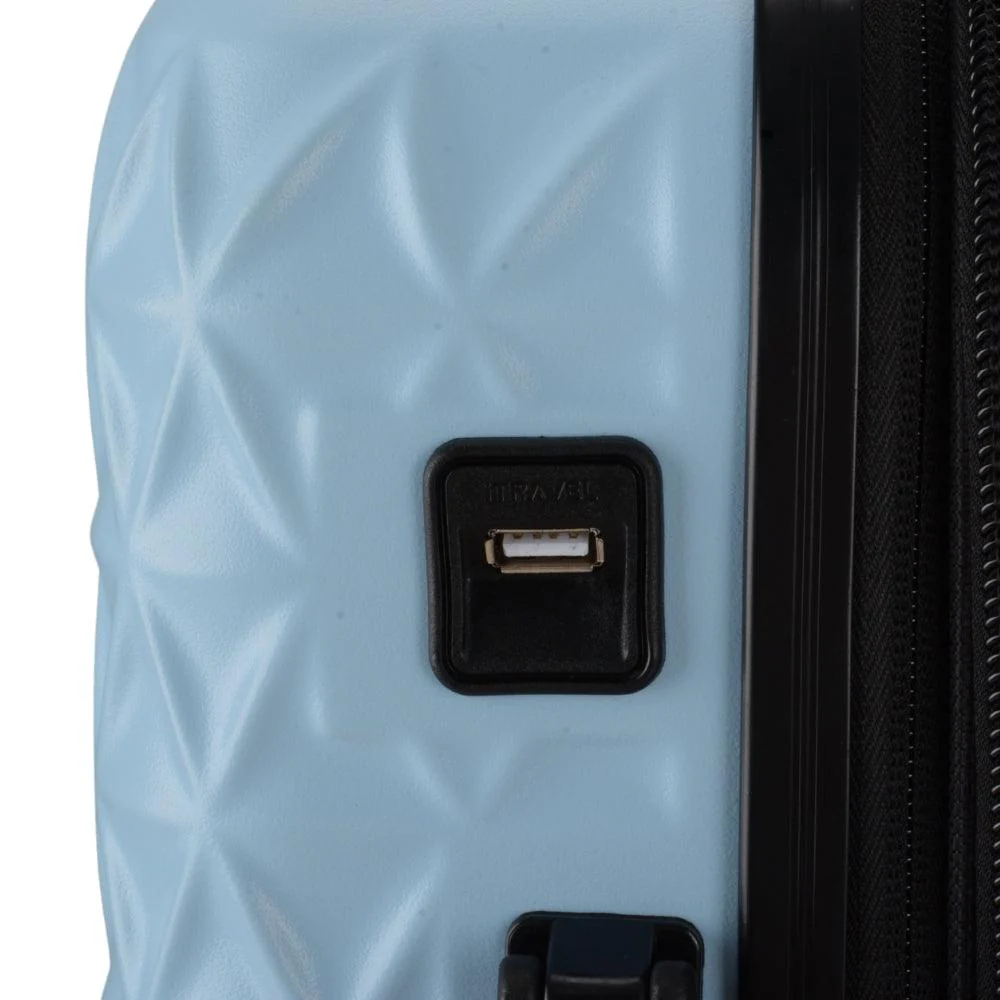 Travel Select Ashington Light Blue Cabin Luggage 22in | USB Charger Port & Combination Lock - Image 7