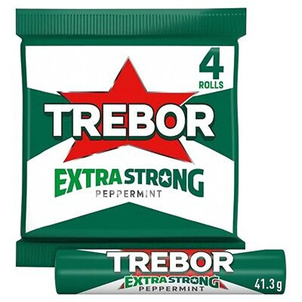 Trebor Extra Strong Peppermint Mints | 4pk