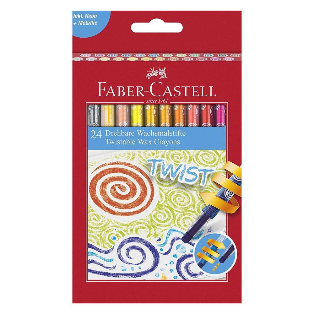 Faber Twistable Wax Crayons Cardboard of 24