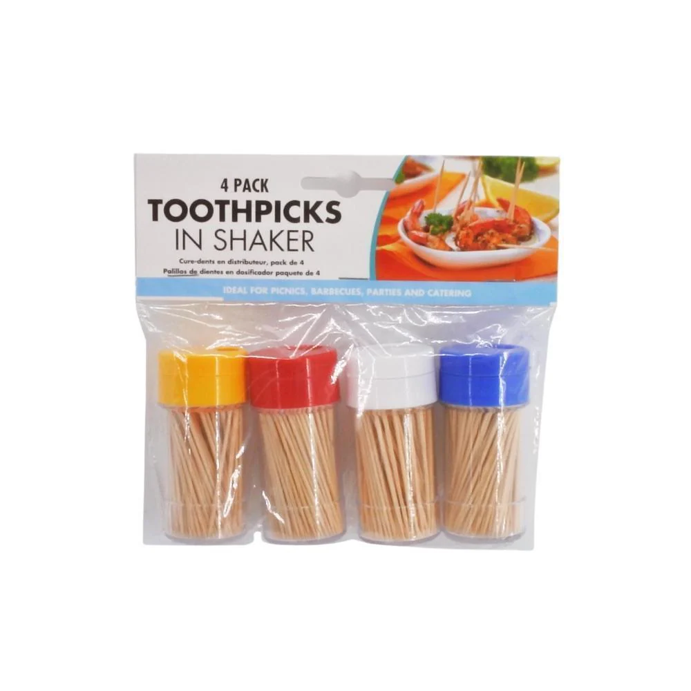 Cocktail Sticks - Toothpicks In Shaker |Pack of 4