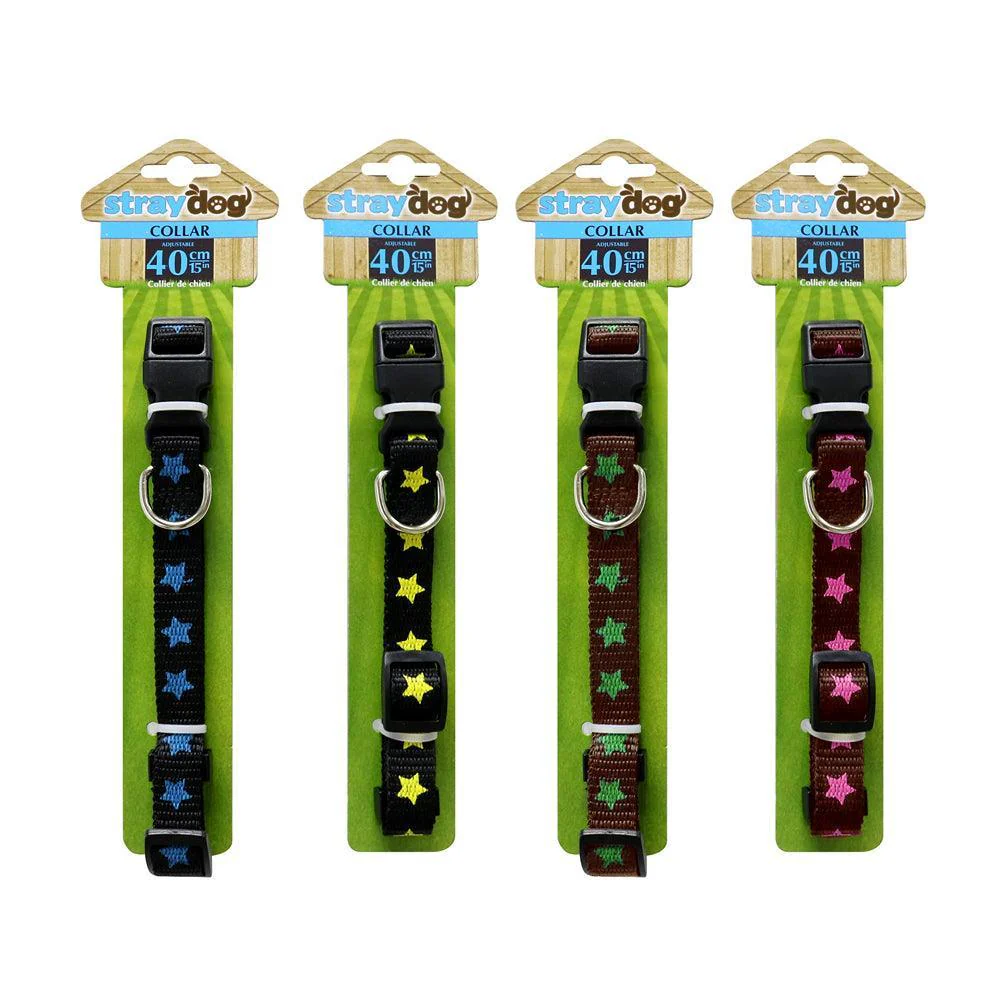 Dog Collar with Star Print 4 Assorted | Small