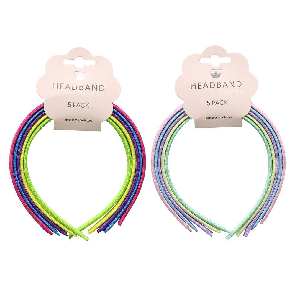 Hair Band With Glitter Thread | Pack of 5
