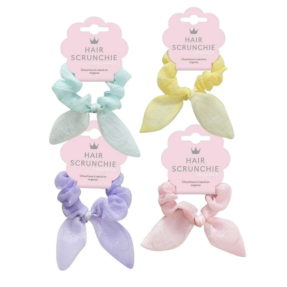 Organza Bow Scrunchie | 4 Assorted
