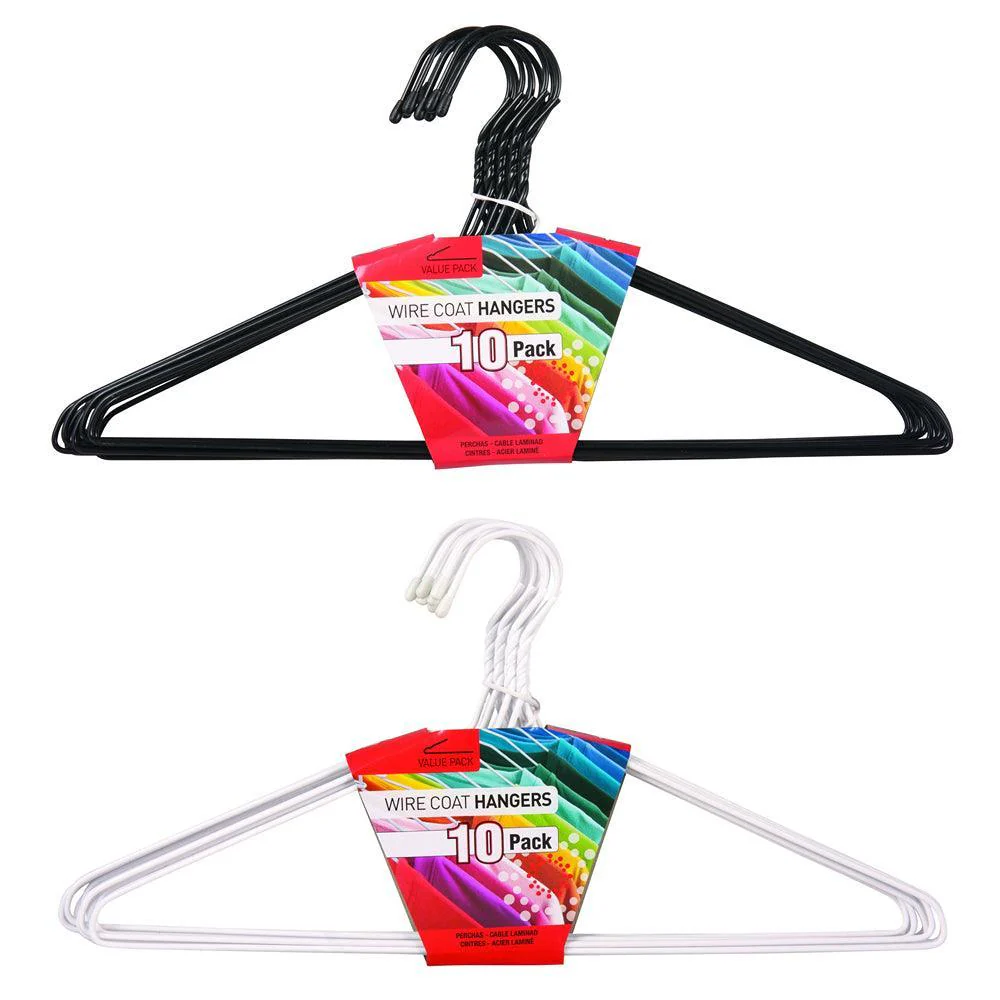 Wire Coat Hangers | Pack of 10