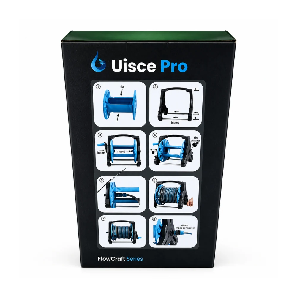 Uisce Pro Garden Hose Reel and Cart Watering Storage | 20m Hose - Image 2