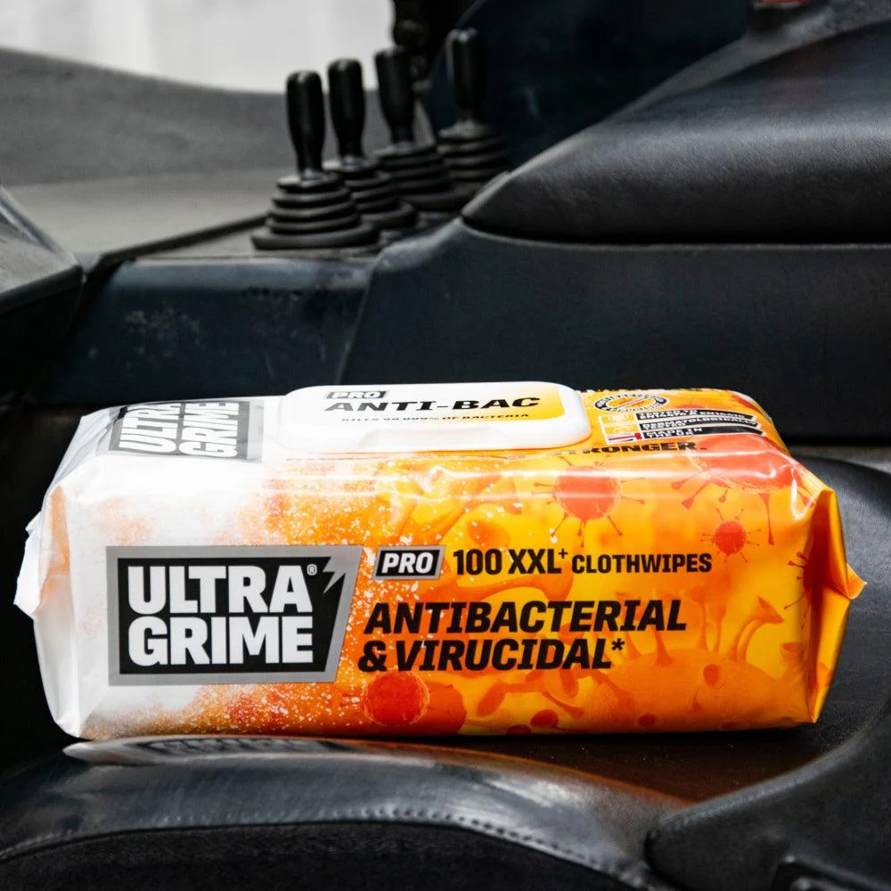 Ultragrime Extra-Large Antibacterial Clothwipes | XXL Pro Antibac Pack of 100 - Image 5